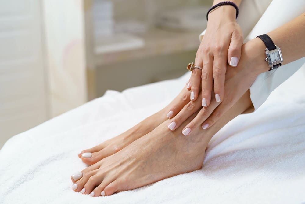 the picture of ideal done manicure and pedicure